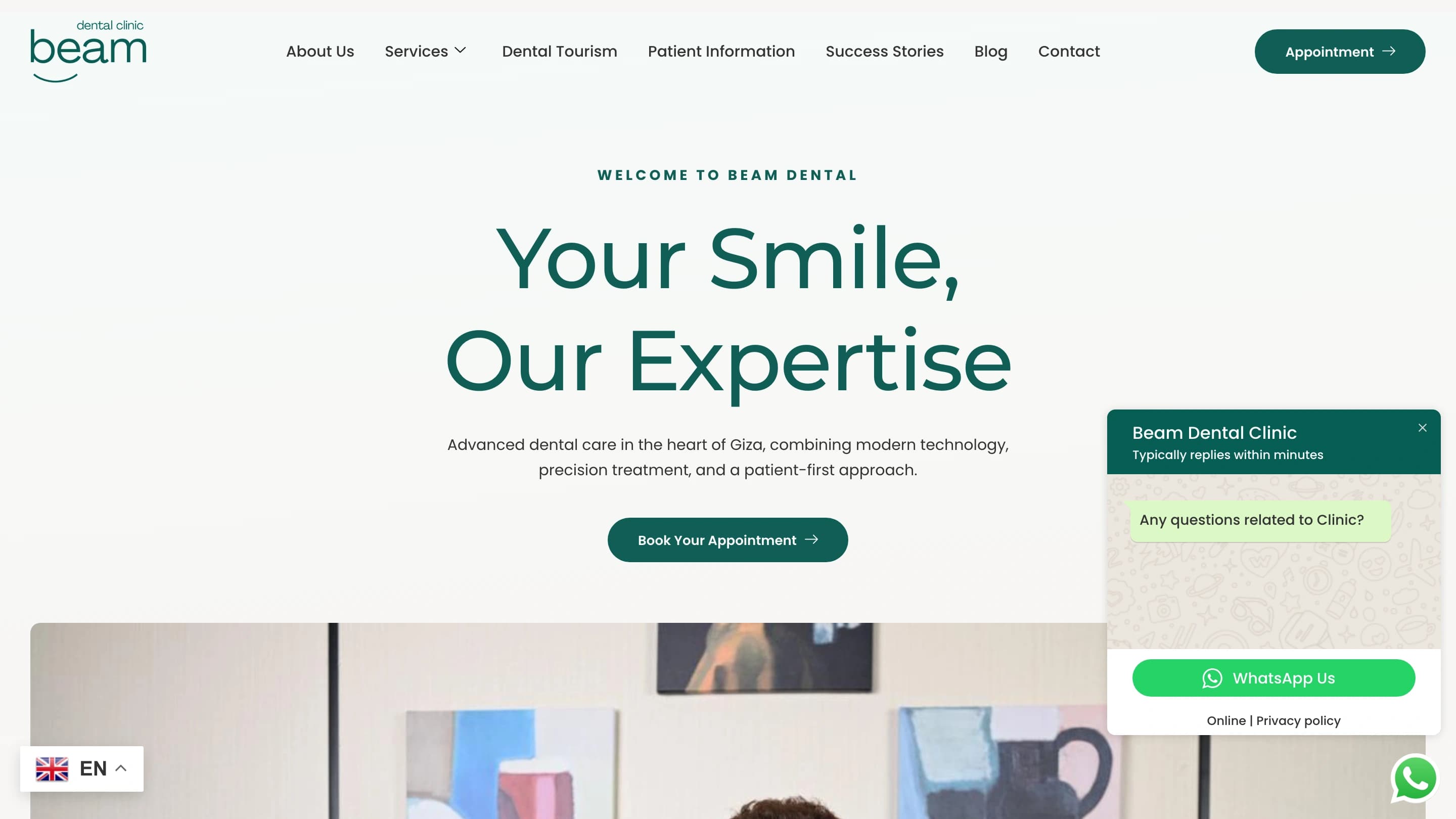 Beam Dental Clinic website design
