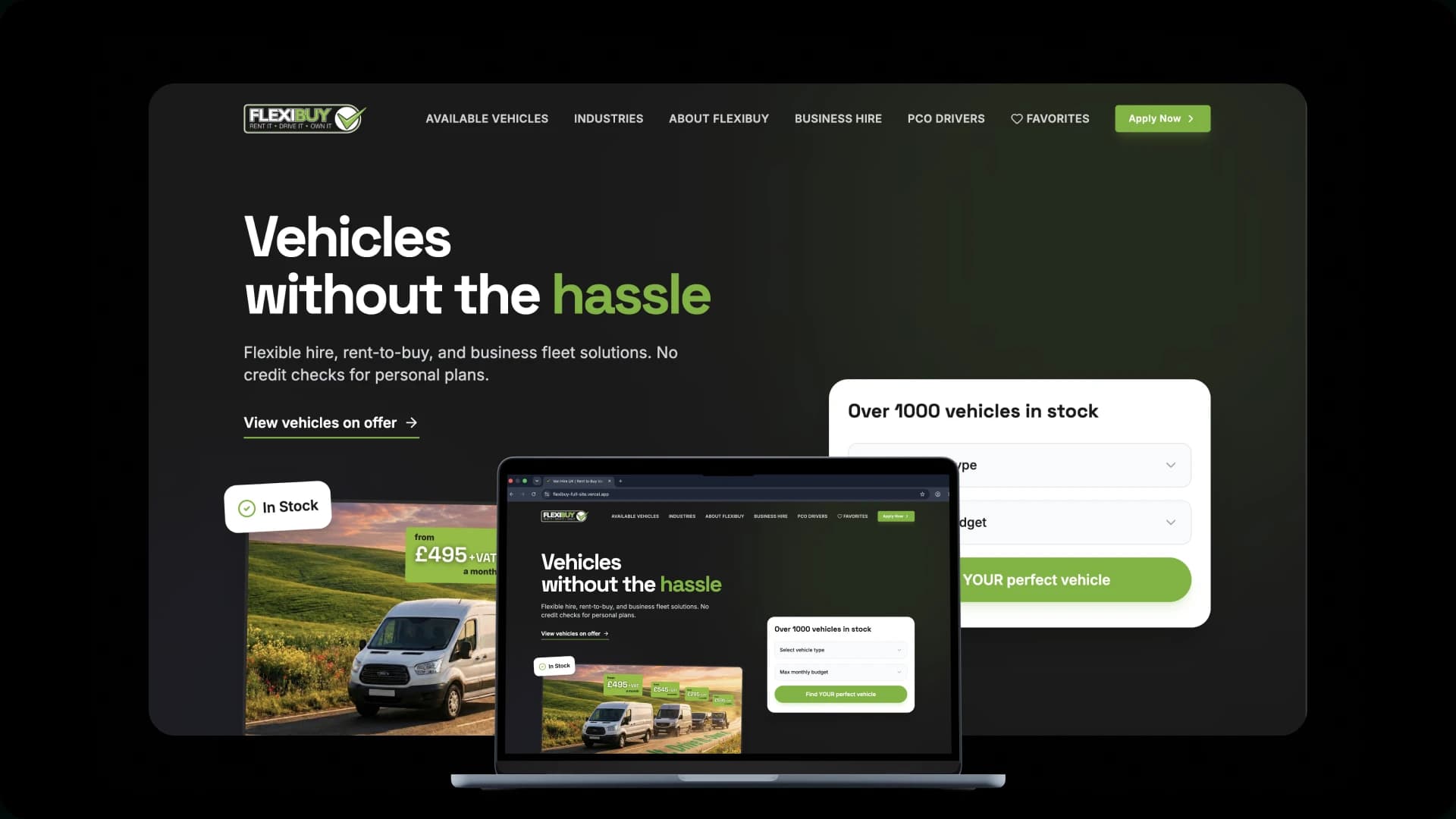 FlexiBuy website design