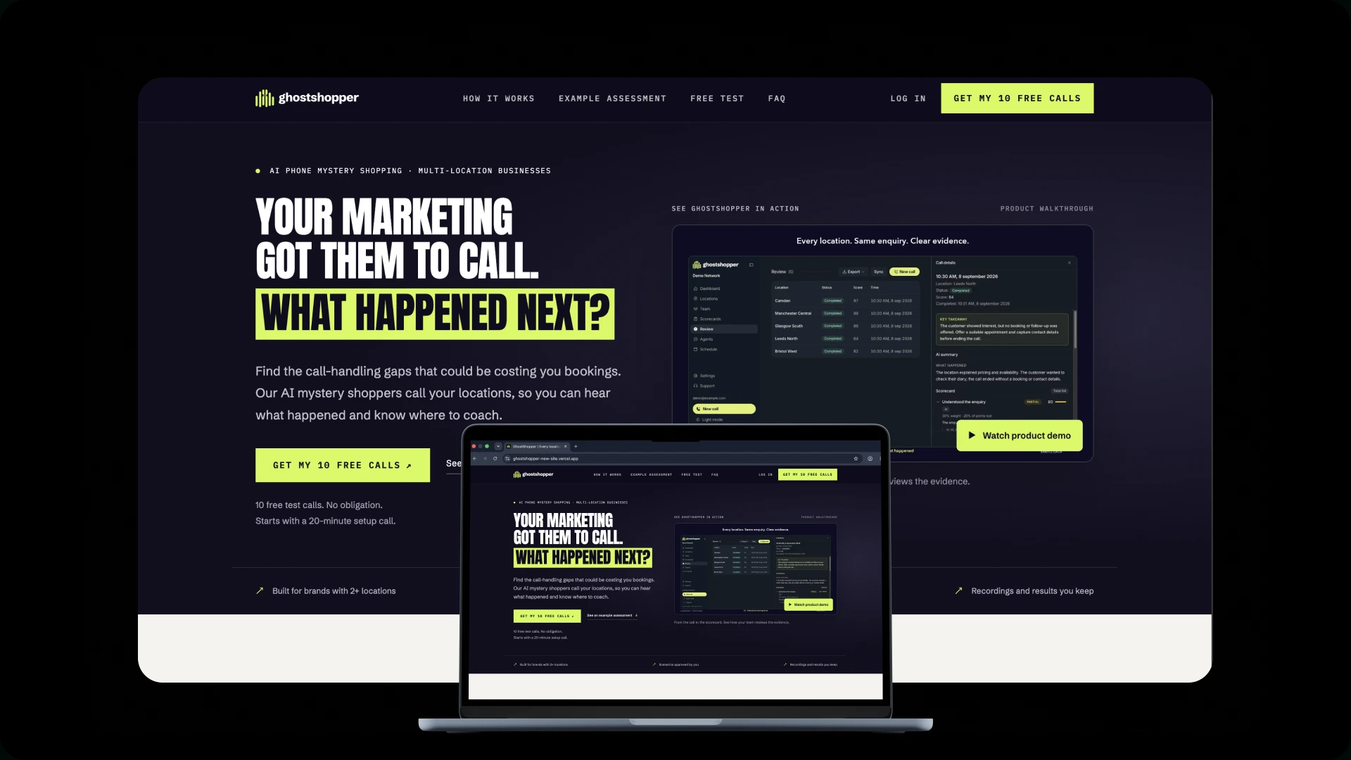 GhostShopper AI website design
