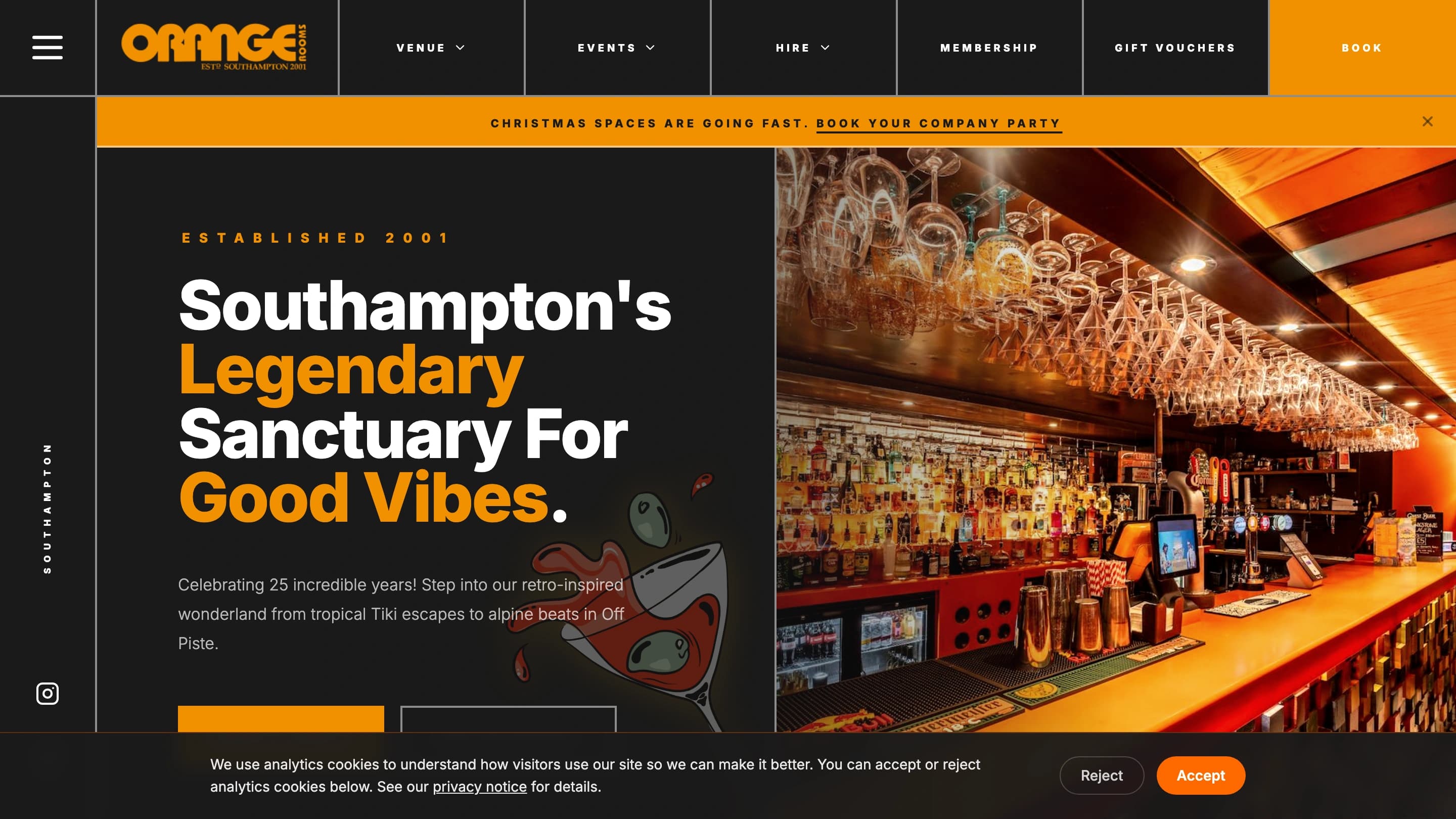 Orange Rooms website design
