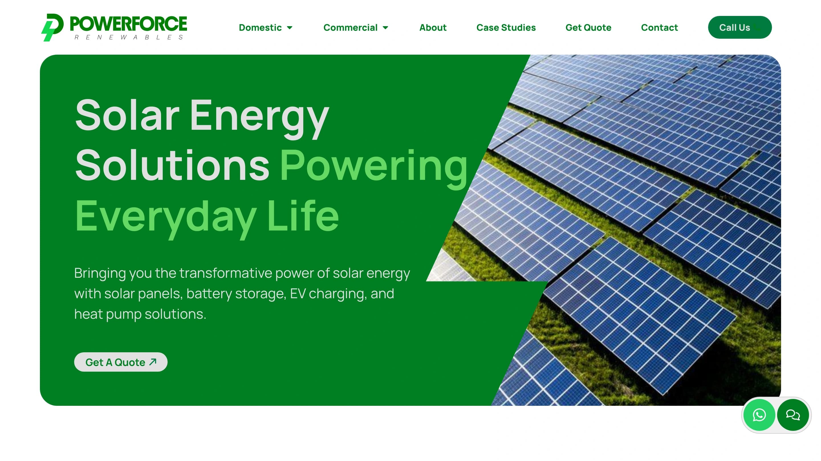 PF Renewables website design