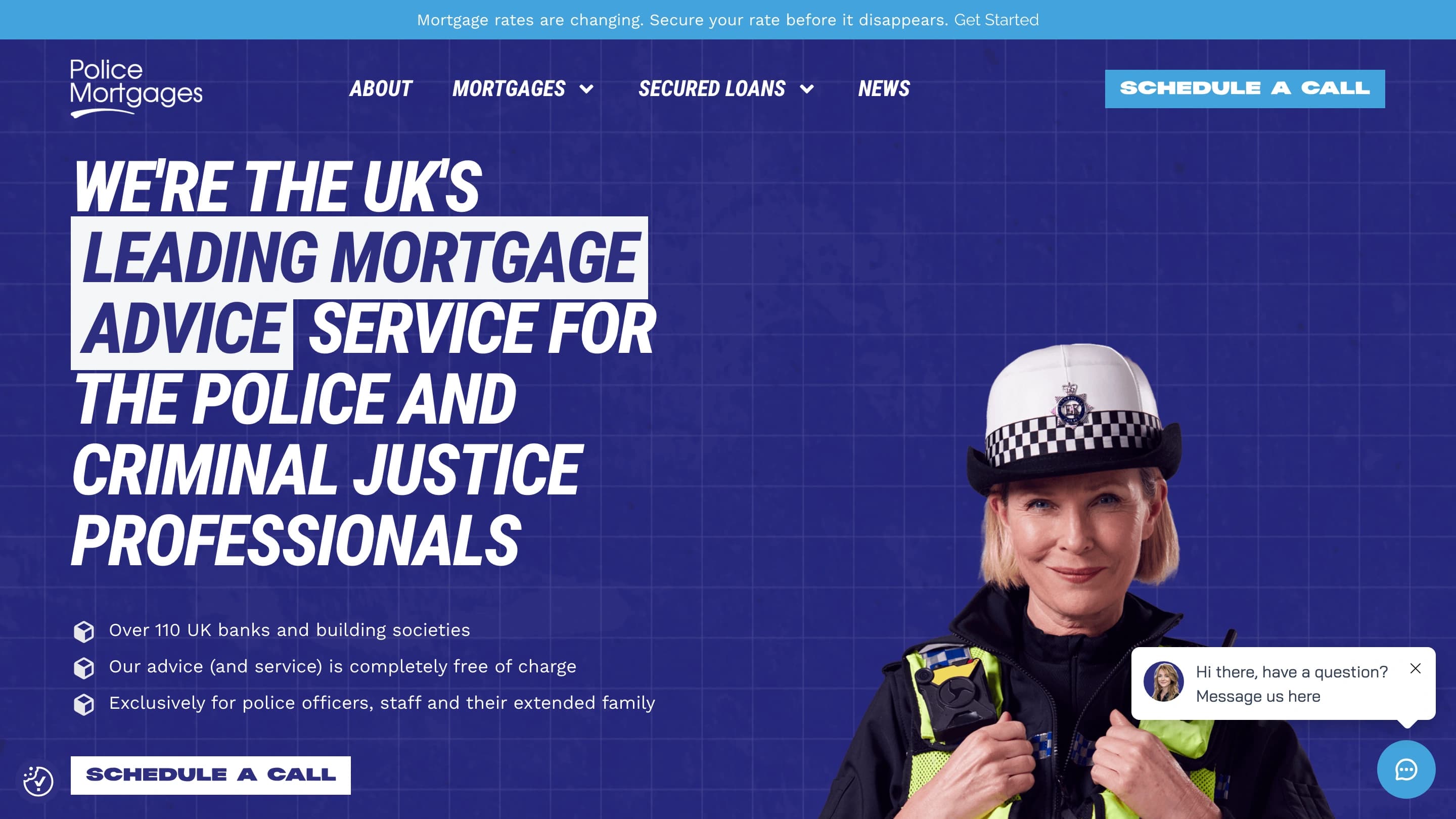 Police Mortgages website design