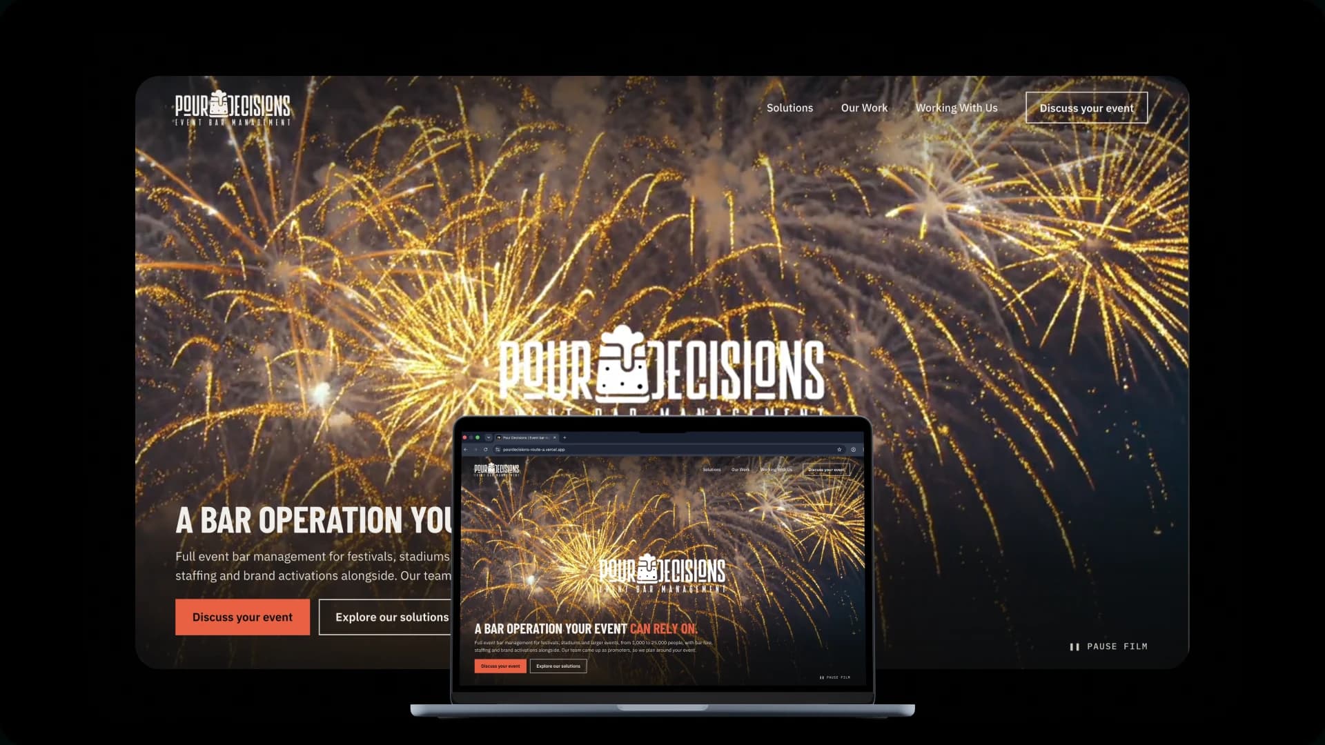 Pour Decisions website design