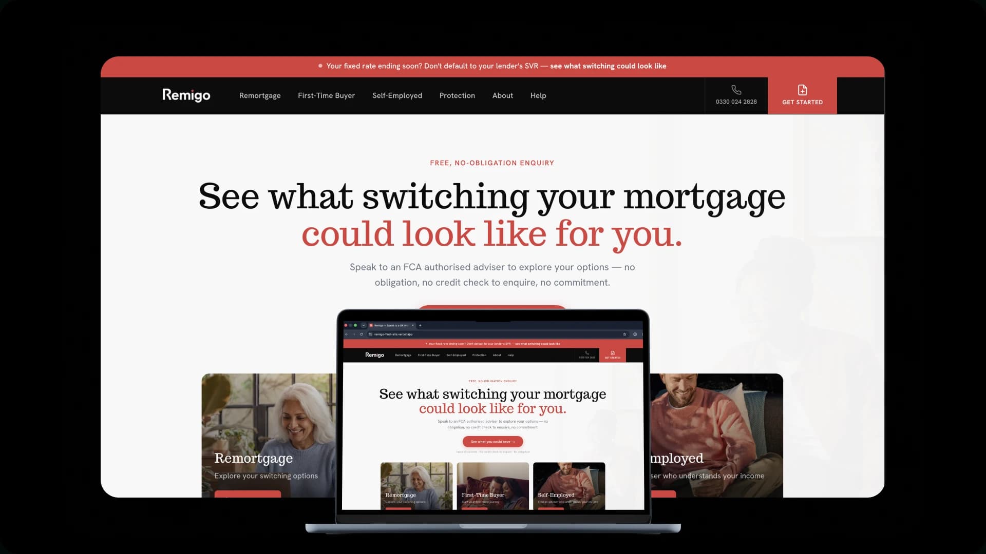 Remigo website design