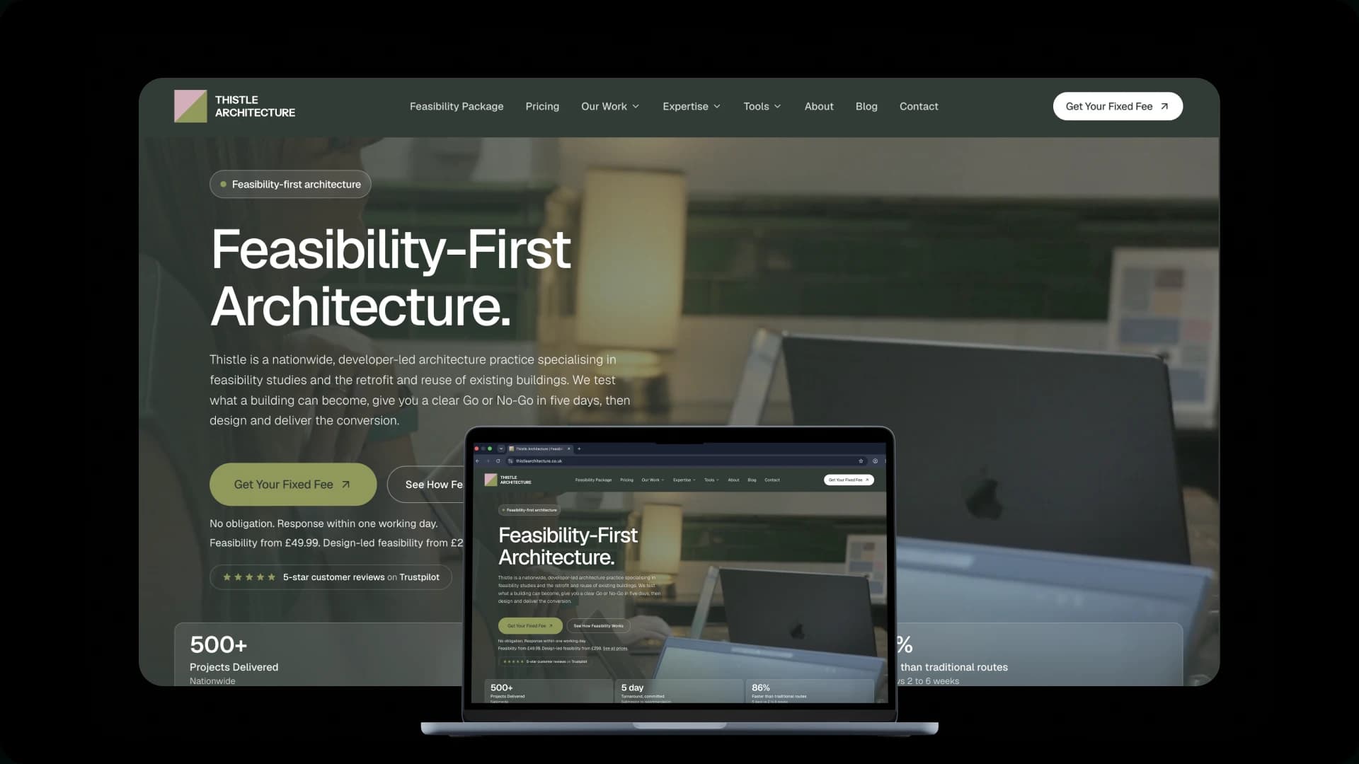 Thistle Architecture website design