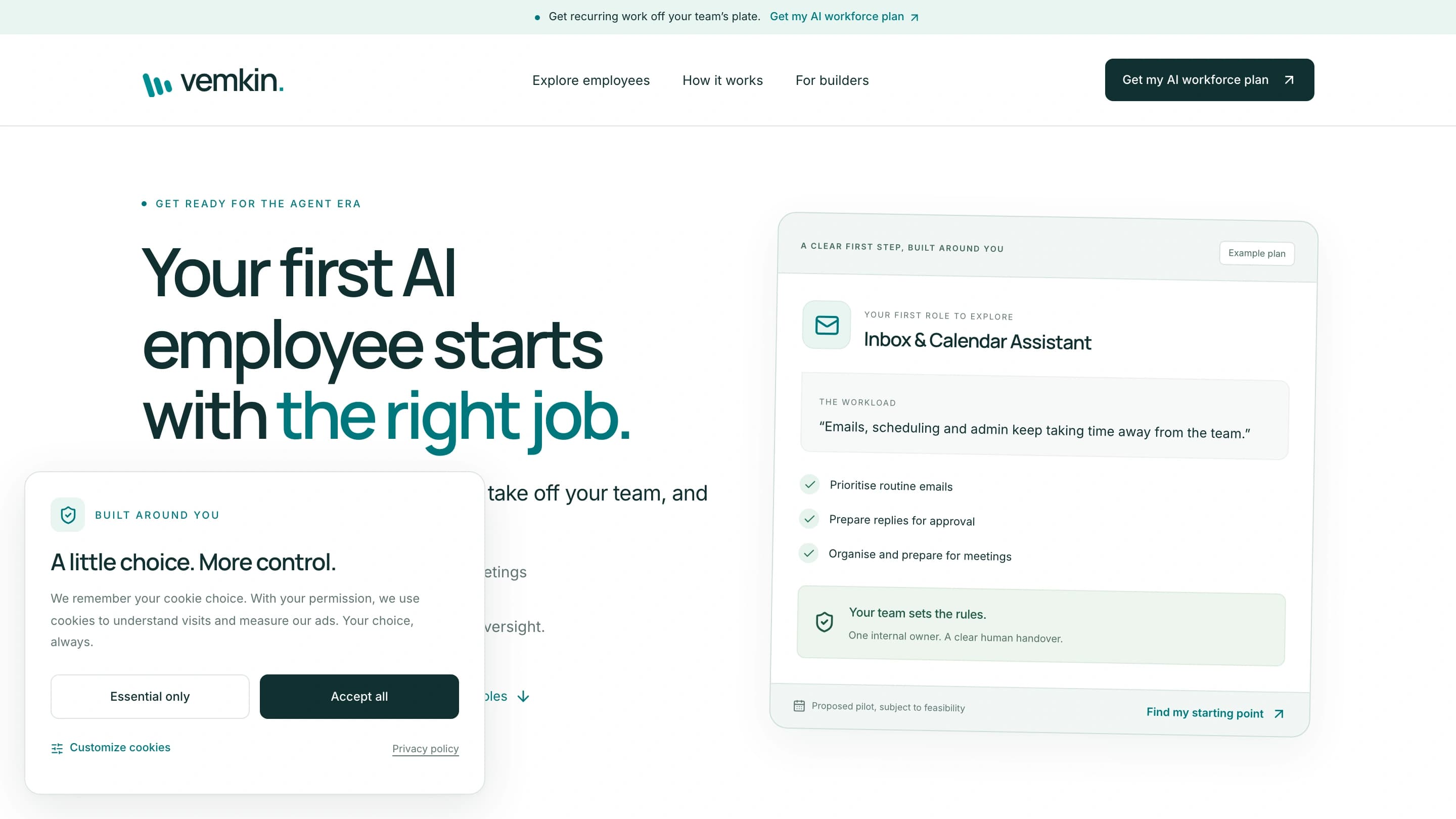 Vemkin website design