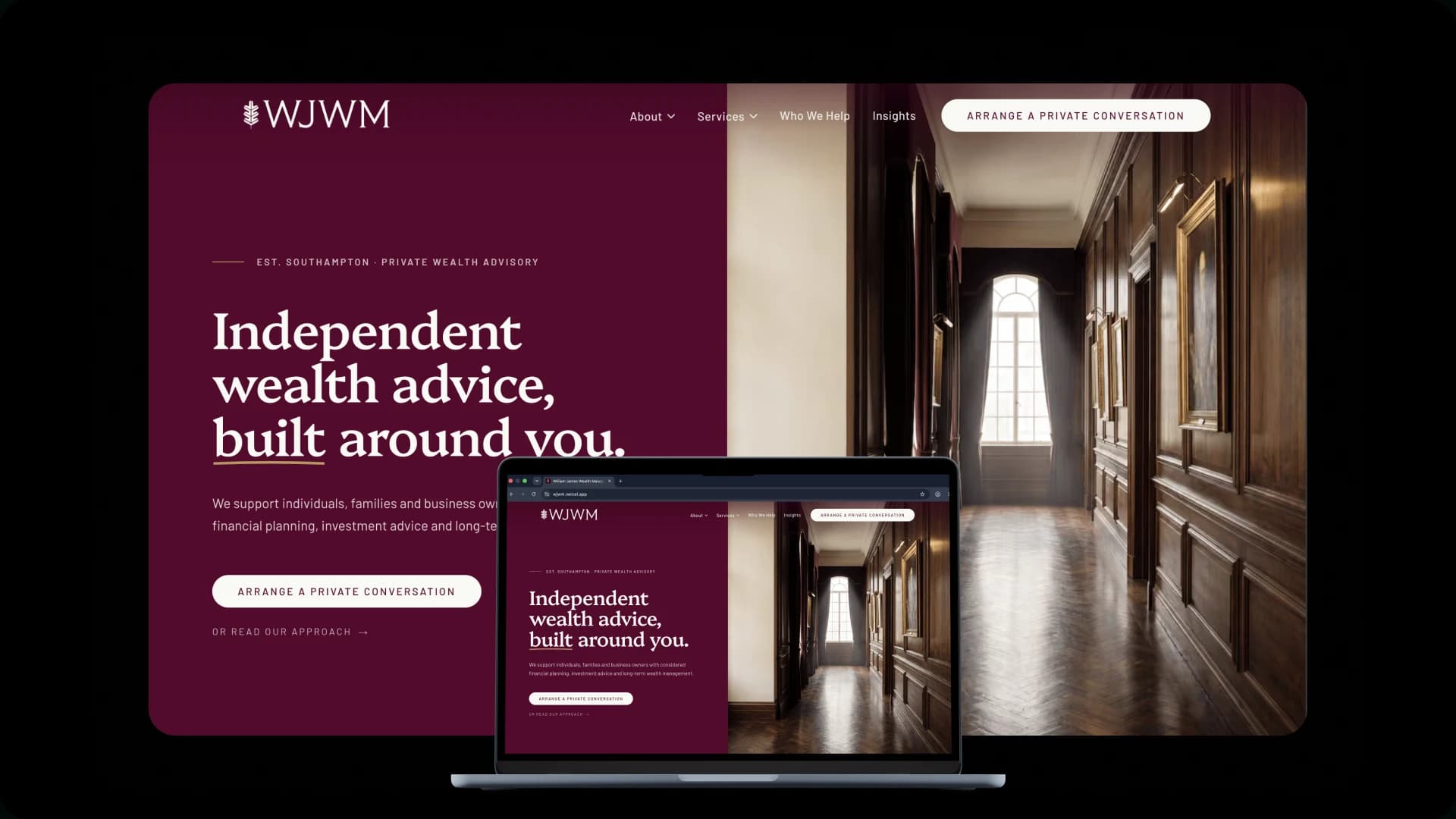 William James website design
